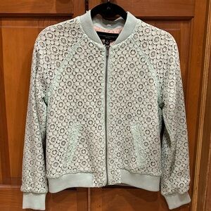Victoria Beckham for Target Mint Green Lace Bomber Jacket. Size: S